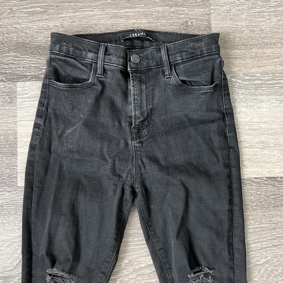 J Brand Black Distressed Skinny Jeans 27 - Picture 2 of 11